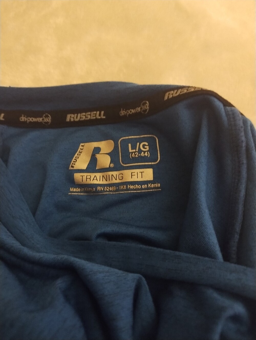 Russell Men's Long Sleeve Crew Neck Shirt - Blue